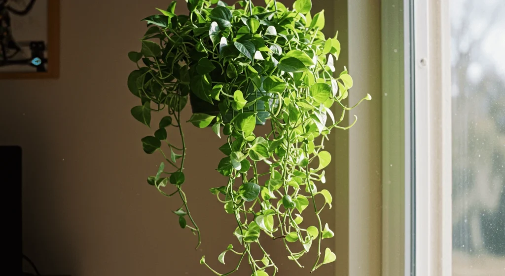 A money plant placed in the southeast corner of a home, following Feng Shui principles.