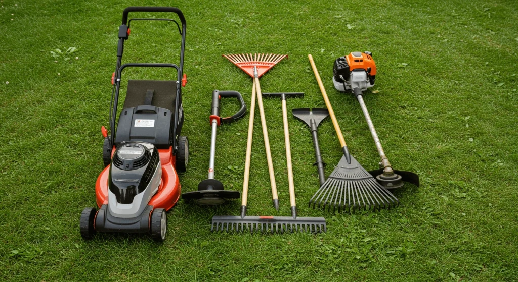 Essential lawn care tools for a beautiful, healthy lawn.

