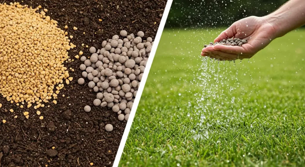 Different types of granular fertilizers and their watering requirements