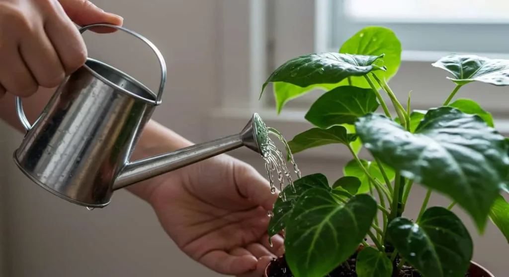 Properly watering a China Doll Plant to avoid overwatering